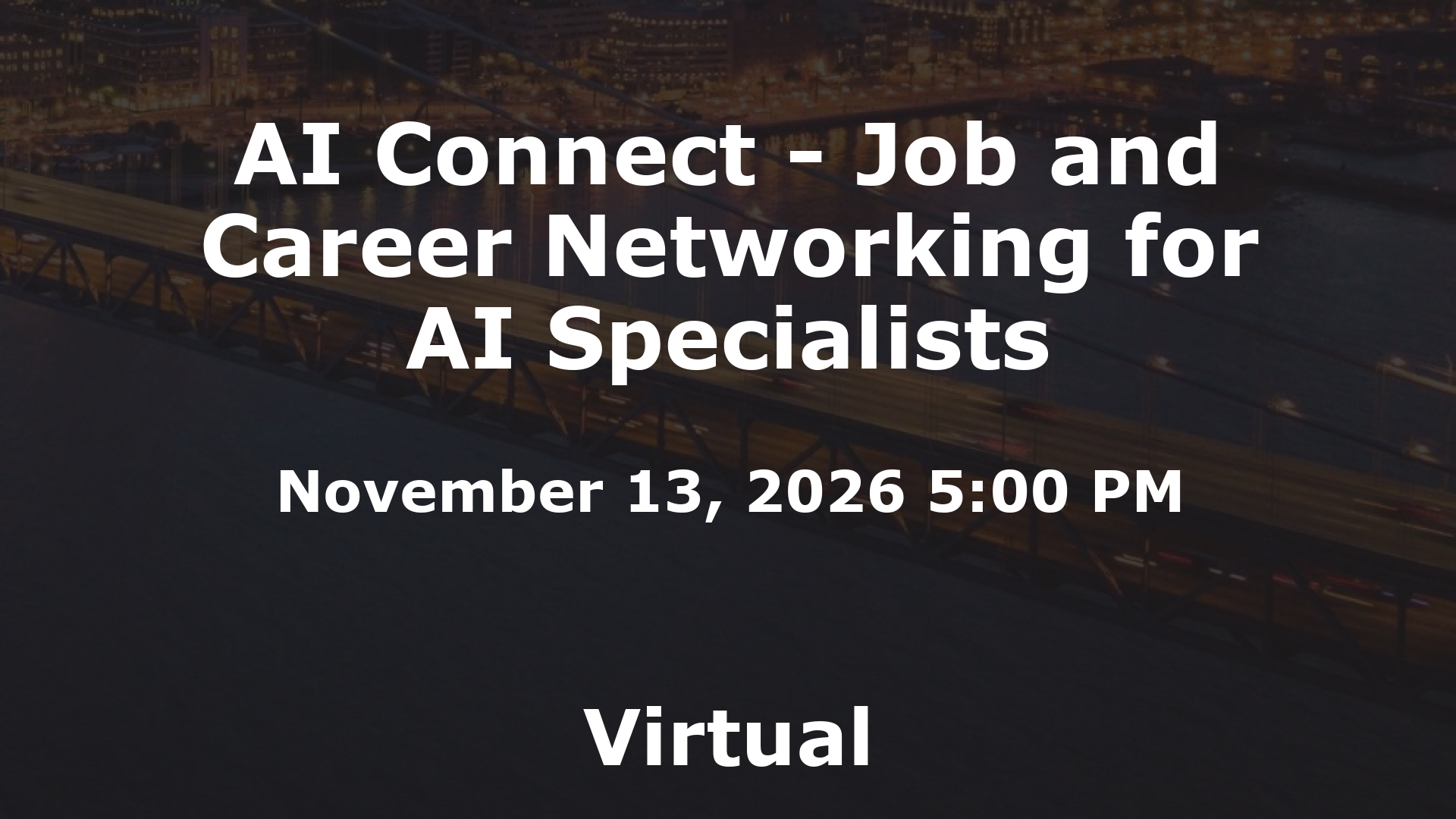 AI Connect - Job and Career Networking for AI Specialists event image